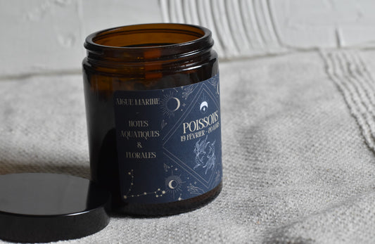 Bougie Astro Poissons / Aigue Marine