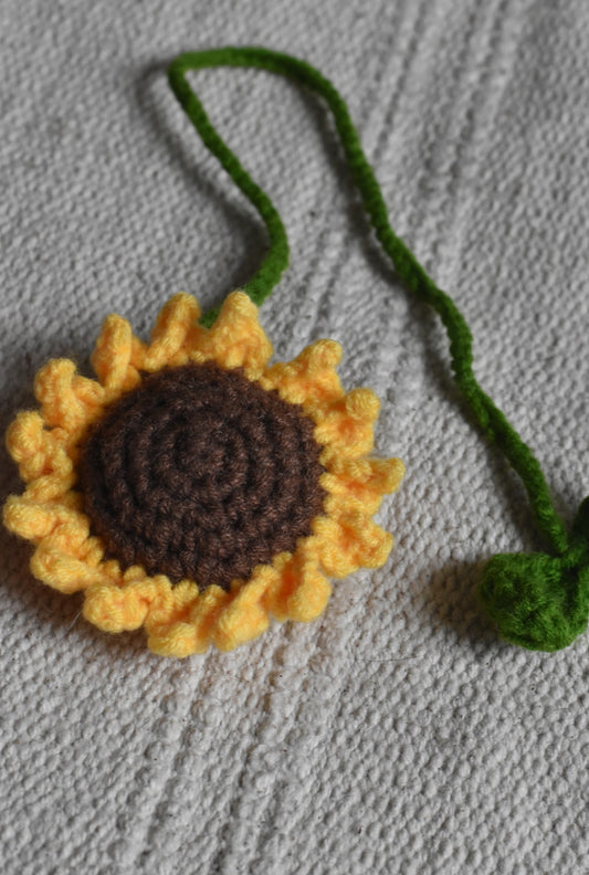 Marque page crochet Tournesol