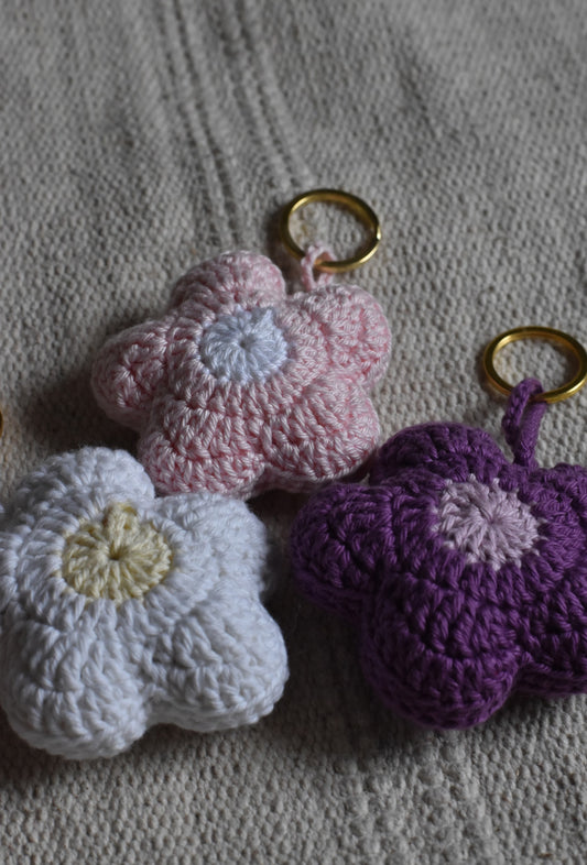 Porte clé artisanal Fleur