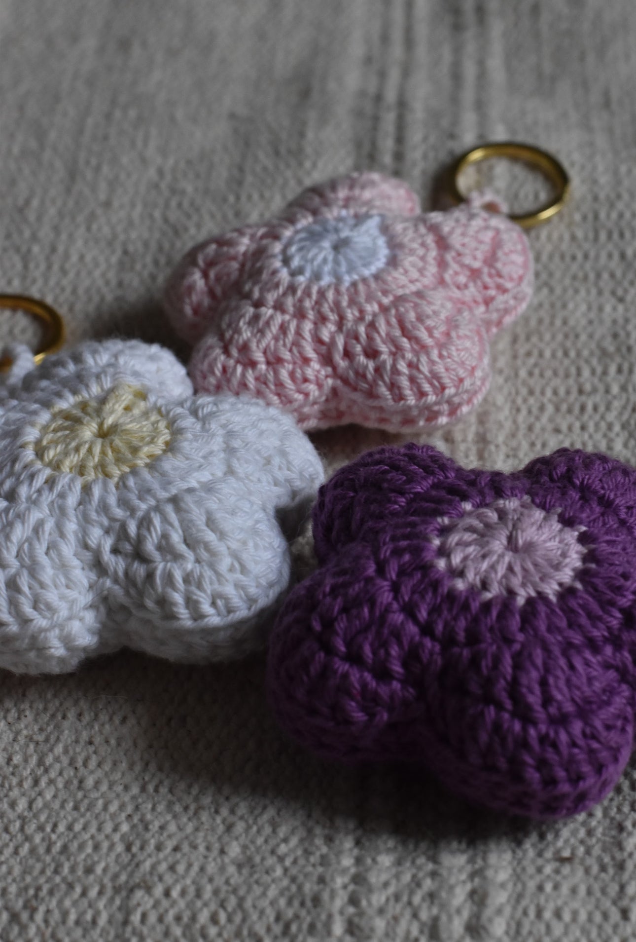 Porte clé artisanal Fleur